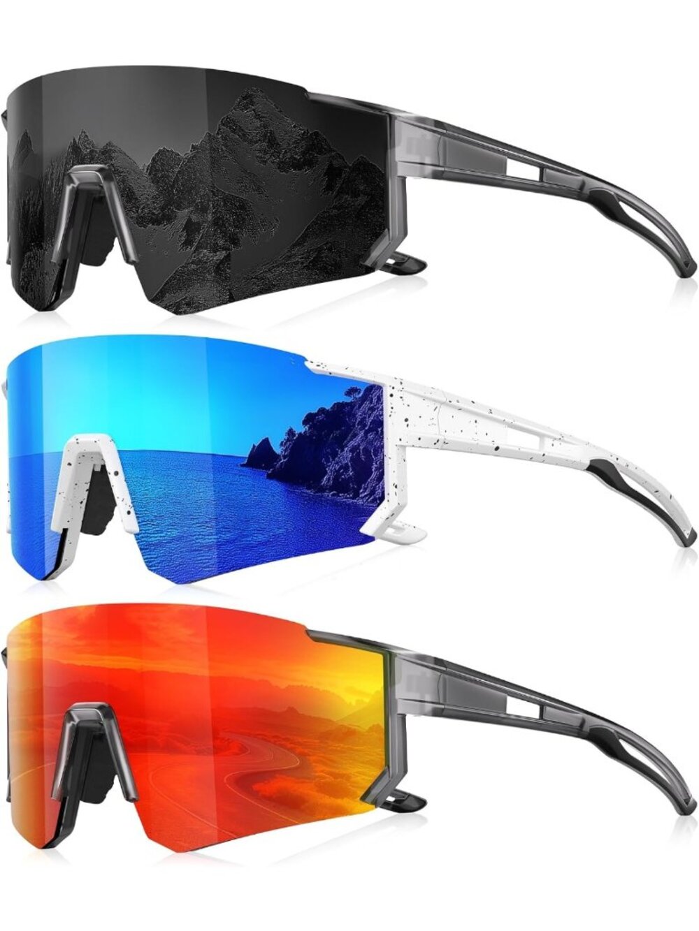 Polarized Sports Sunglasses for Men & Women - Ideal for Running, Baseball